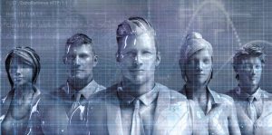 Equipo de profesionales potenciado con inteligencia artificial, representando la resiliencia cibernética que ofrece Microsoft Security Copilot.