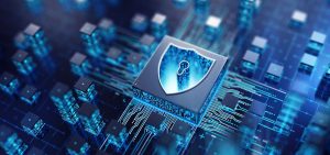 Portada del informe "Seguridad en la Nube 2025: Soluciones Fortinet y DigitiWorld", con un chip de seguridad y un escudo protector.