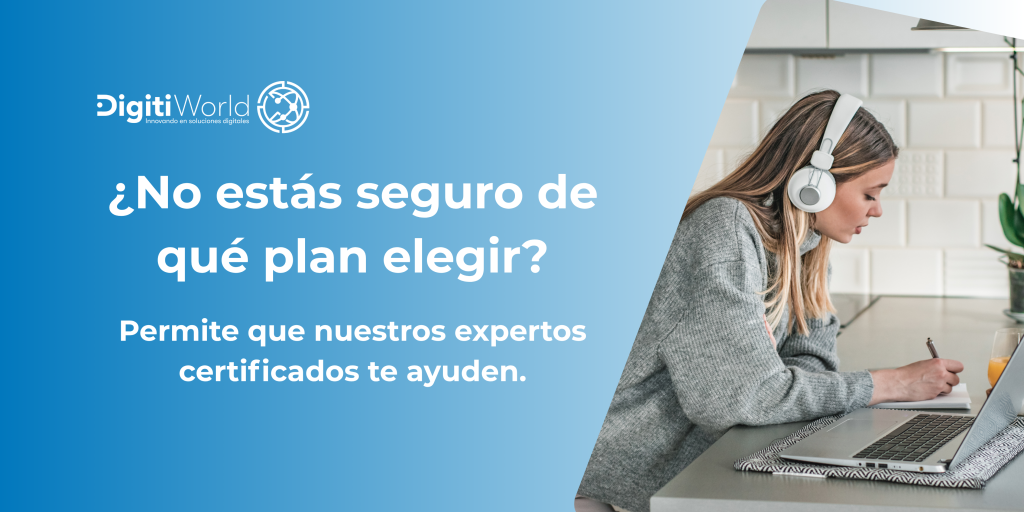 Banner de Digitiworld invitando a agendar una asesoría gratuita sobre licenciamiento y planes de Microsoft 365.