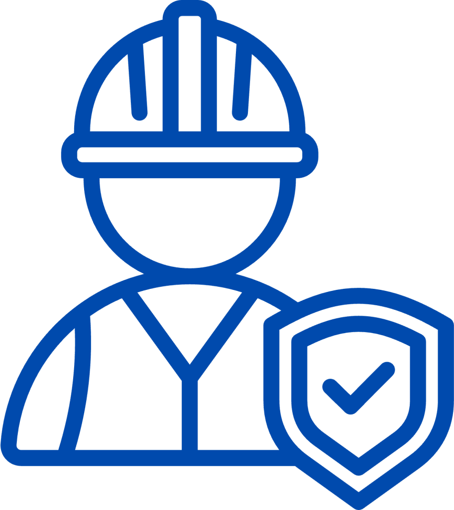 Icono de casco de seguridad para planes Microsoft 365 Frontline, dirigido a trabajadores de primera línea.