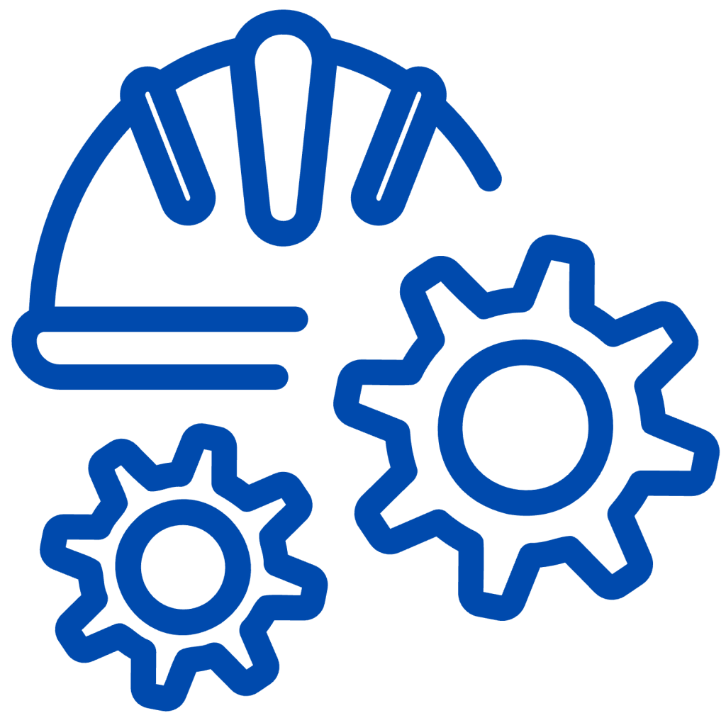 Icono de casco de seguridad para planes Microsoft 365 Frontline, dirigido a trabajadores de primera línea.